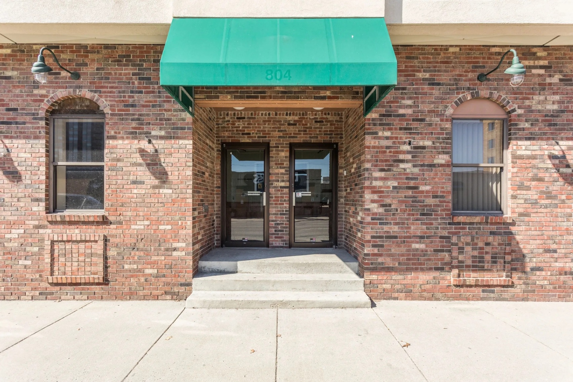 Entrance to You & I Weddings chapel at 804 N. Delaware Street, Indianapolis